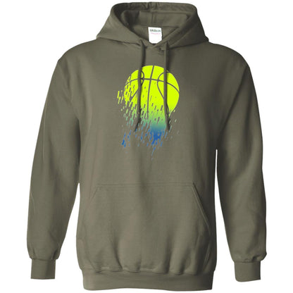 Basketball T-shirt Disintegrating Neon Green Military Green