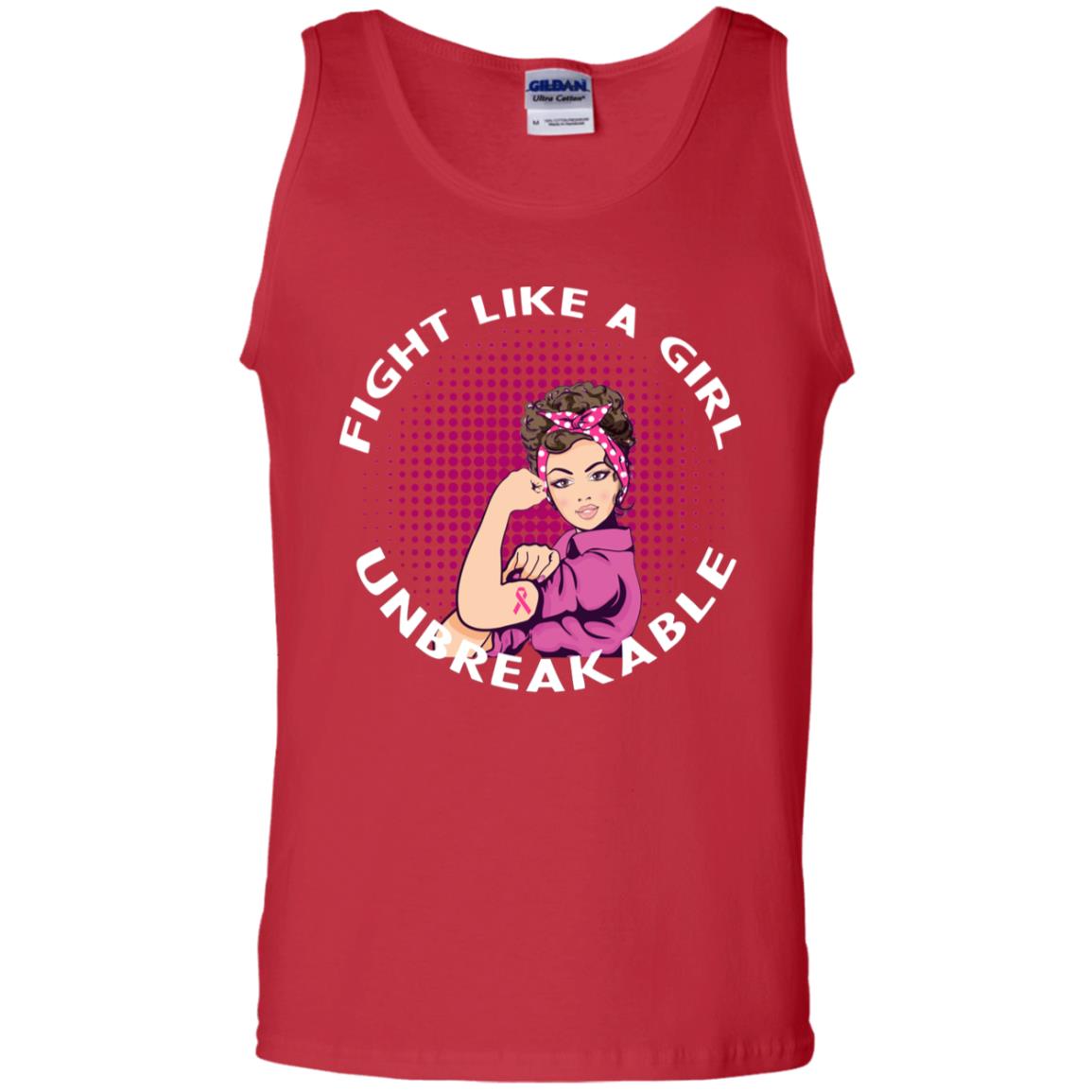 Fight Like A Girl Unbreakable Breast Awareness Shirt Red