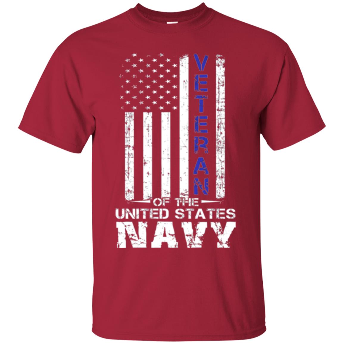 Us Navy Veteran T-shirt Cardinal