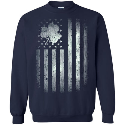 Vintage Irish American Shamrock Flag St Patricks Day T-shirt Navy