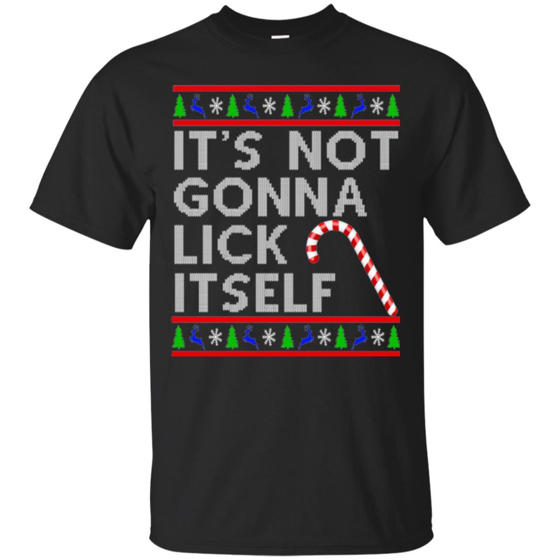 Christmas T-shirt It's Not Gonna Lick Itself Black