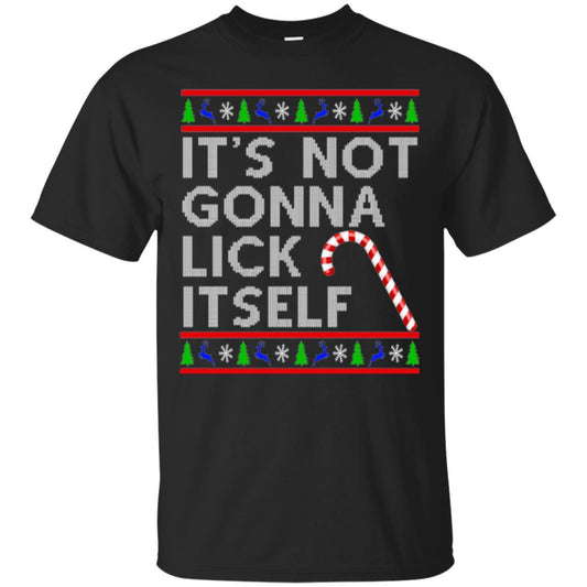 Christmas T-shirt It's Not Gonna Lick Itself Black