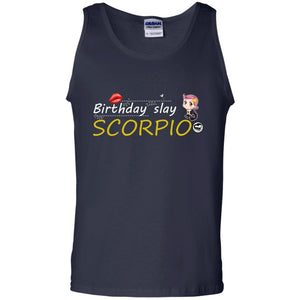 Cute Scorpio Girl Birthday Lip Slay T-shirtG220 Gildan 100% Cotton Tank Top