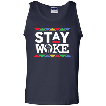 Stay Woke Against Inequality Black Power T-shirt Women_s Rights Navy