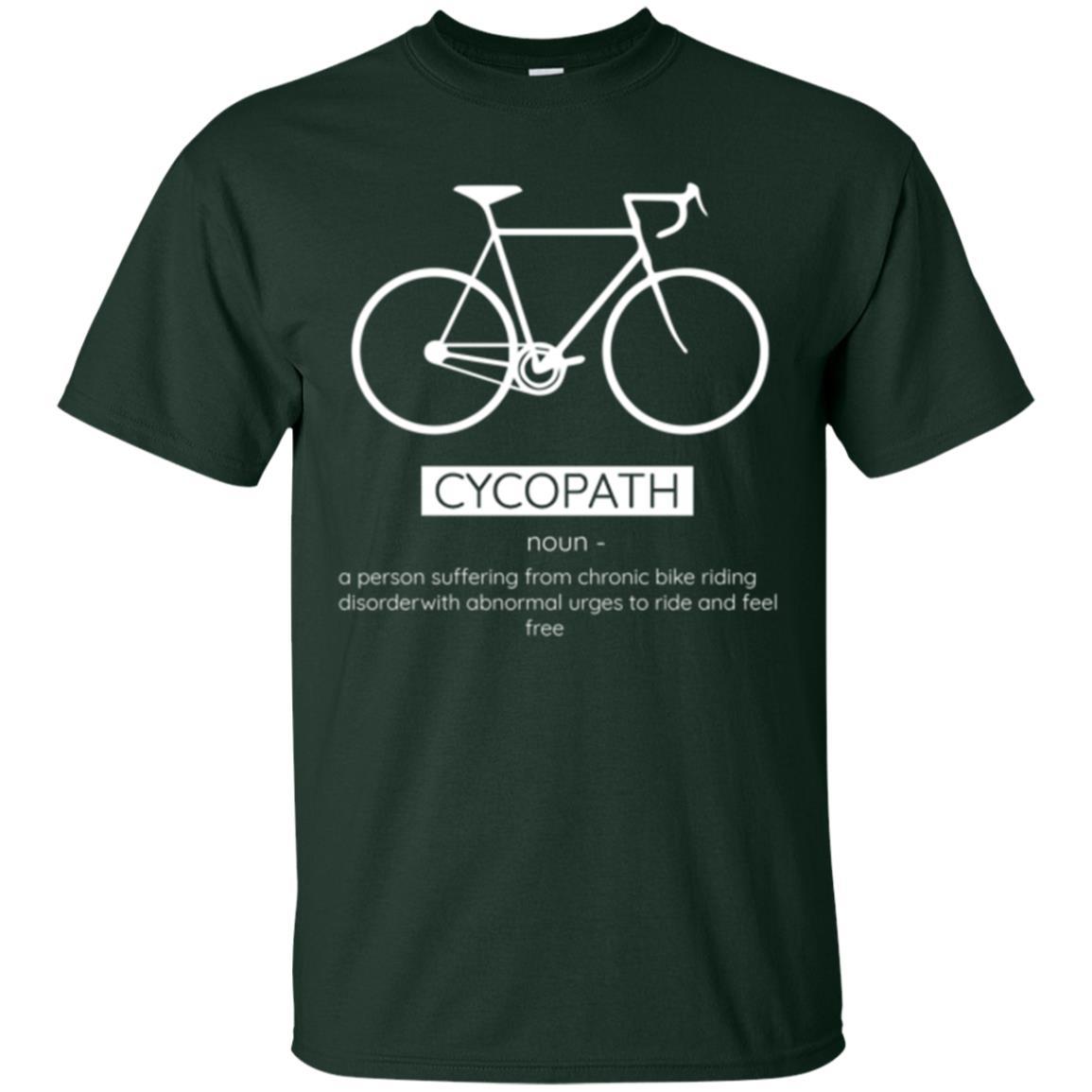 Biker T-shirt Cycopath Definition T-shirt Forest Green