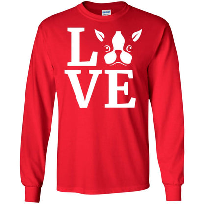 Dog Lovers T-shirt I Love My Boston Terrier Red