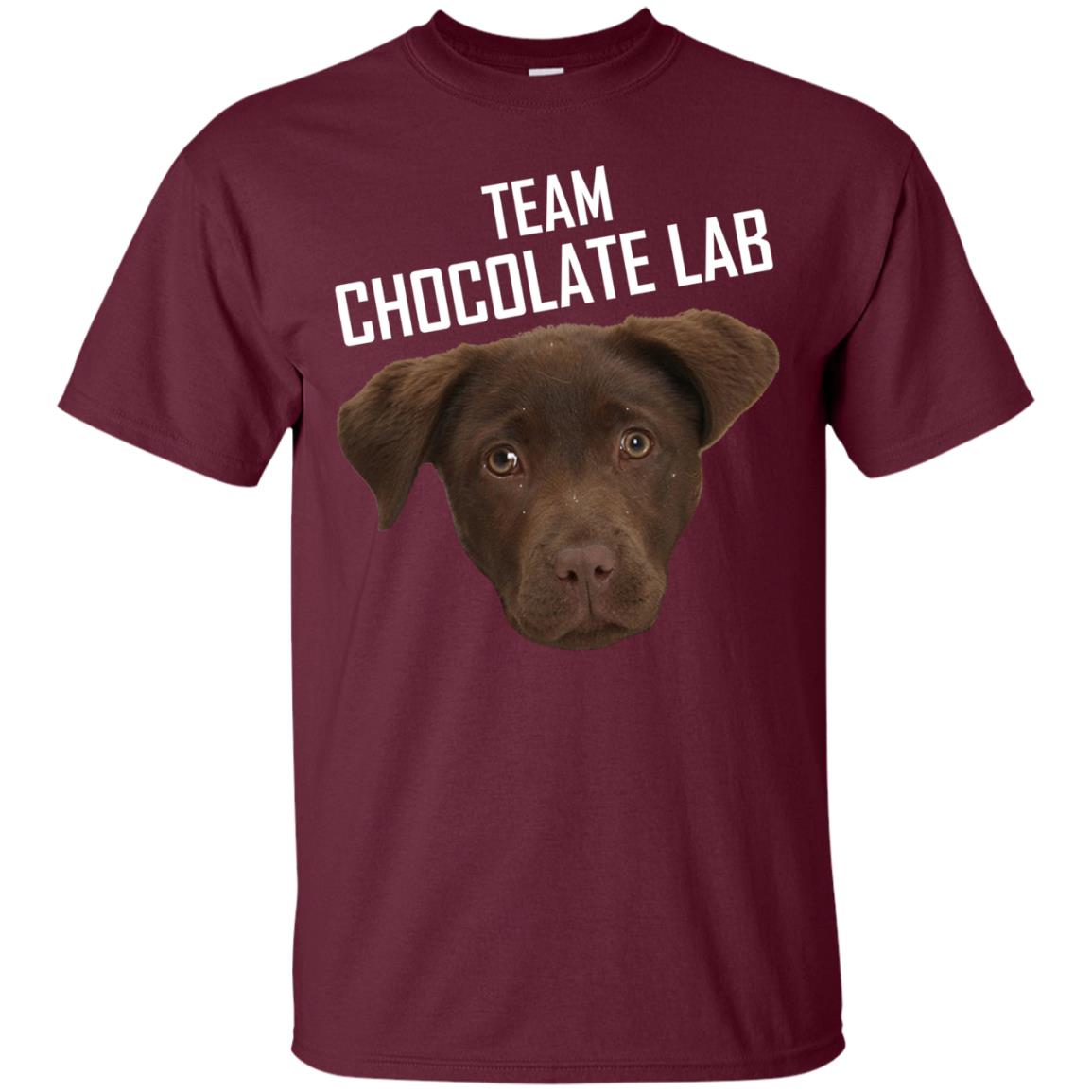 Team Chocolate Lab Labrador Retriever Lover Funny Shirt Maroon