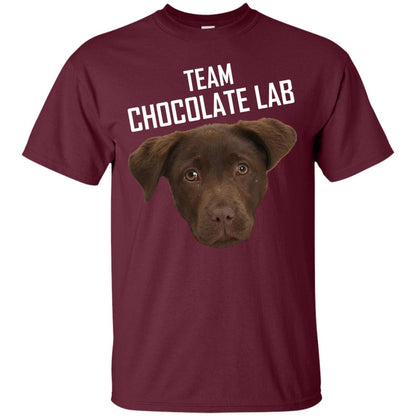 Team Chocolate Lab Labrador Retriever Lover Funny Shirt Maroon