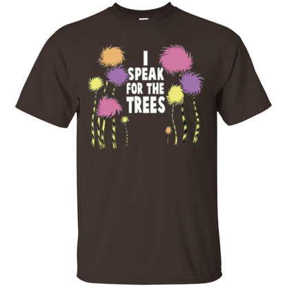 I Speak For The Trees Environmental Awareness T-shirt Dark Chocolate