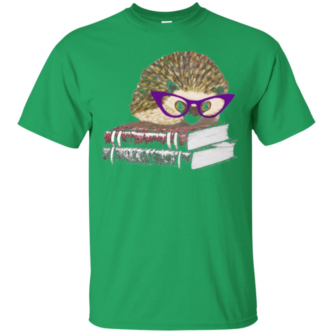 Adorable Hedgehog Book Nerd Gift Shirt Irish Green