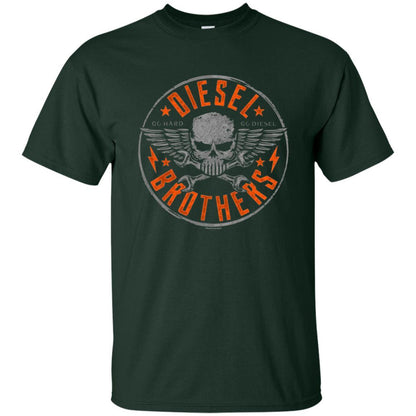 Skull Cross Wrench T-Shirt Diesel Brothers Go Hard Go Diesel Forest Green
