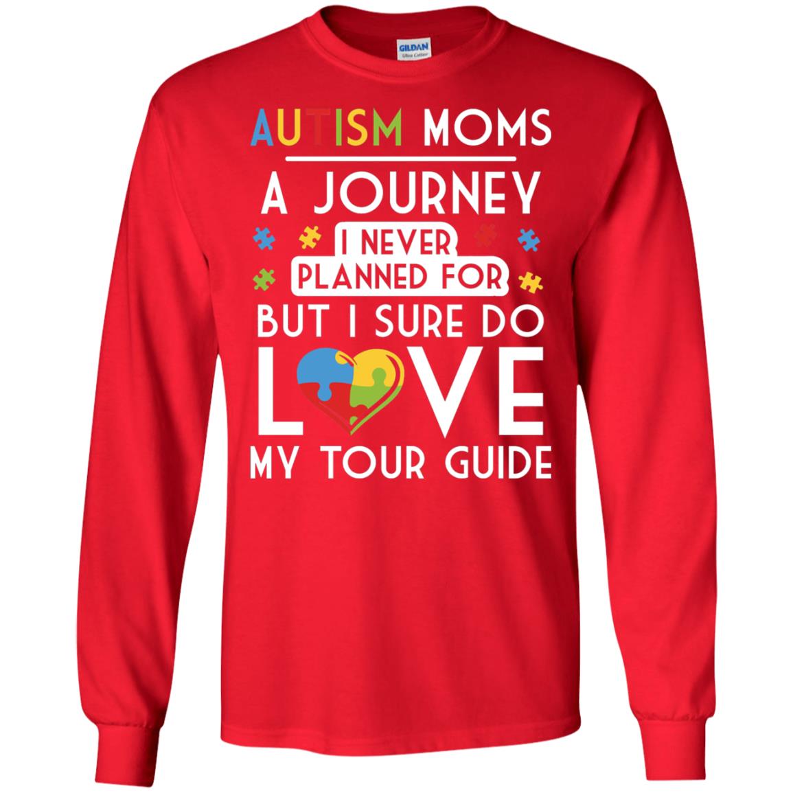 Autism Mom Shirt Autism Mom A Journey Of Love Red