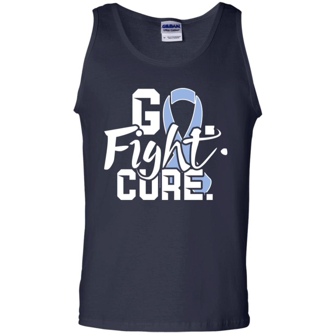 Stomach Cancer Go Fight Cure Periwinkle Ribbon Shirt Navy
