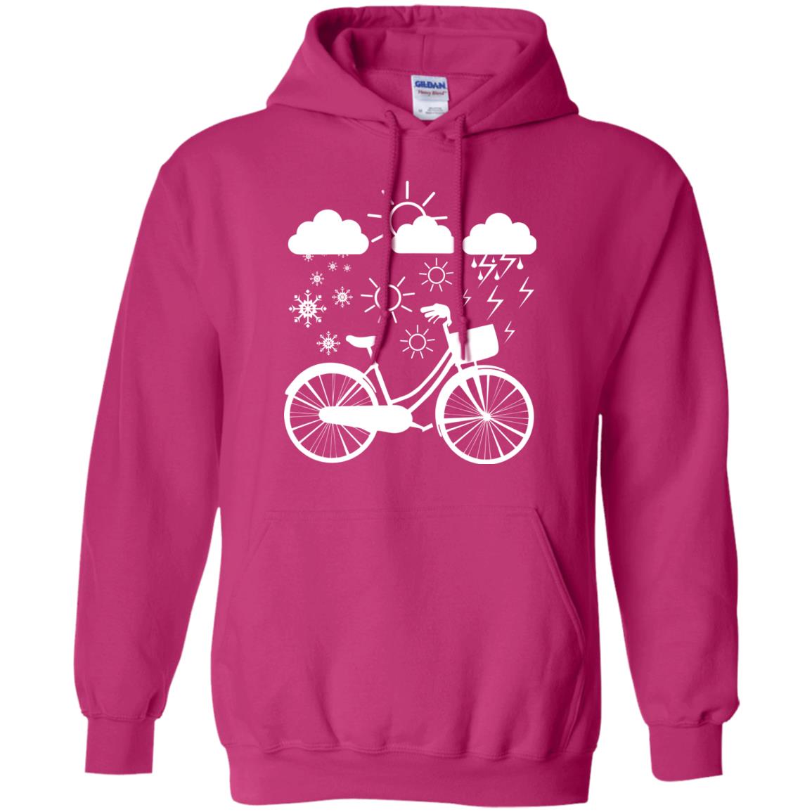 Bicycle All Weather Cyclist T-shirt For Bicycle Lover Heliconia