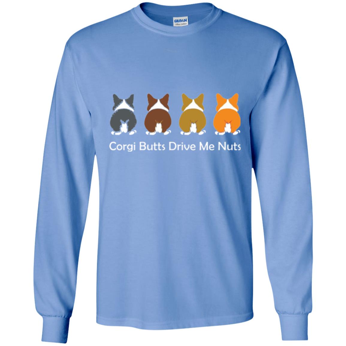 Dog Lover T-shirt Corgi Butts Drive Me Nuts Carolina Blue