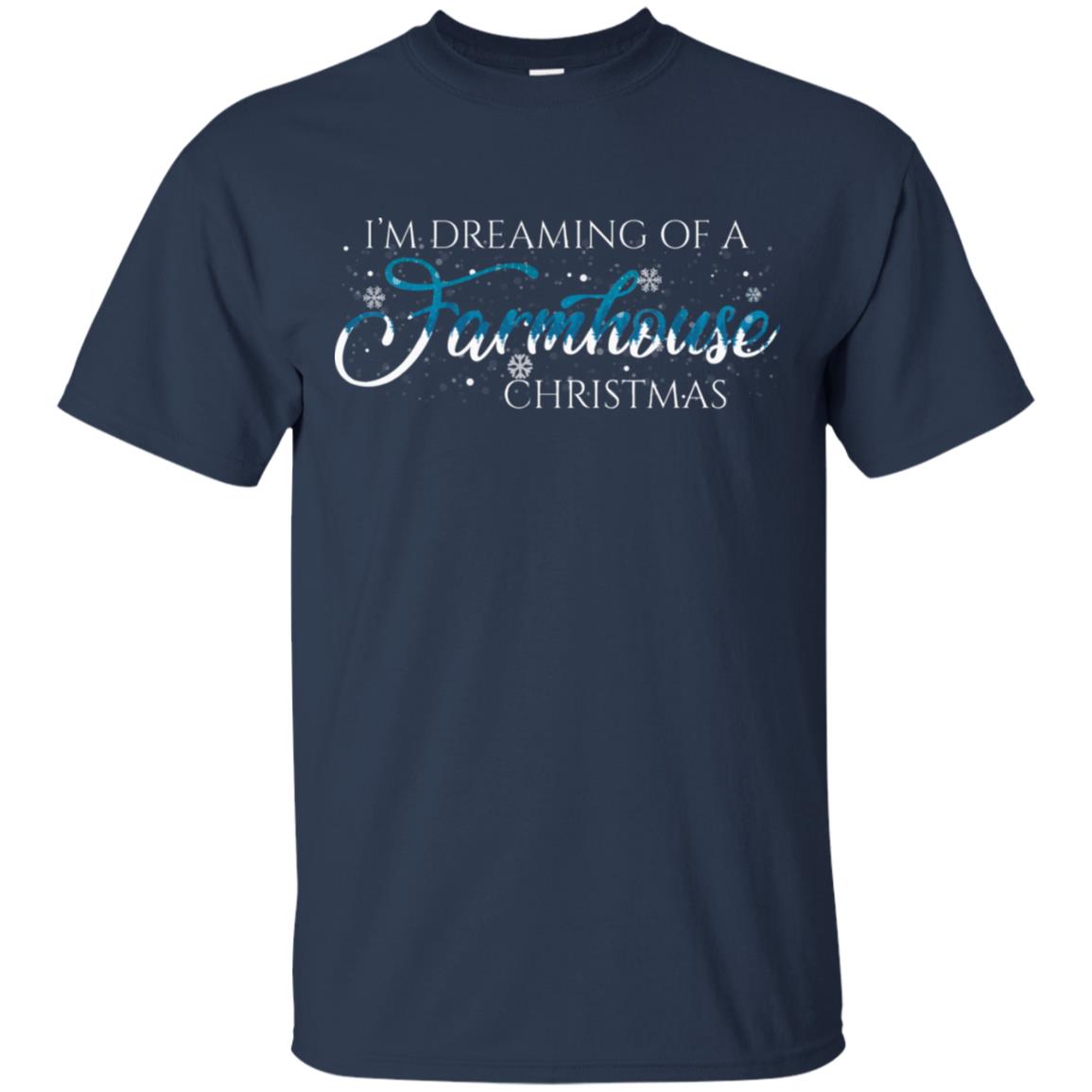 I'm Dreaming Of A Farmhouse Christmas X-mas Gift Shirt Navy