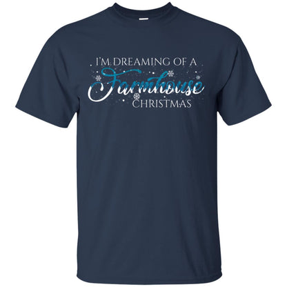 I'm Dreaming Of A Farmhouse Christmas X-mas Gift Shirt Navy