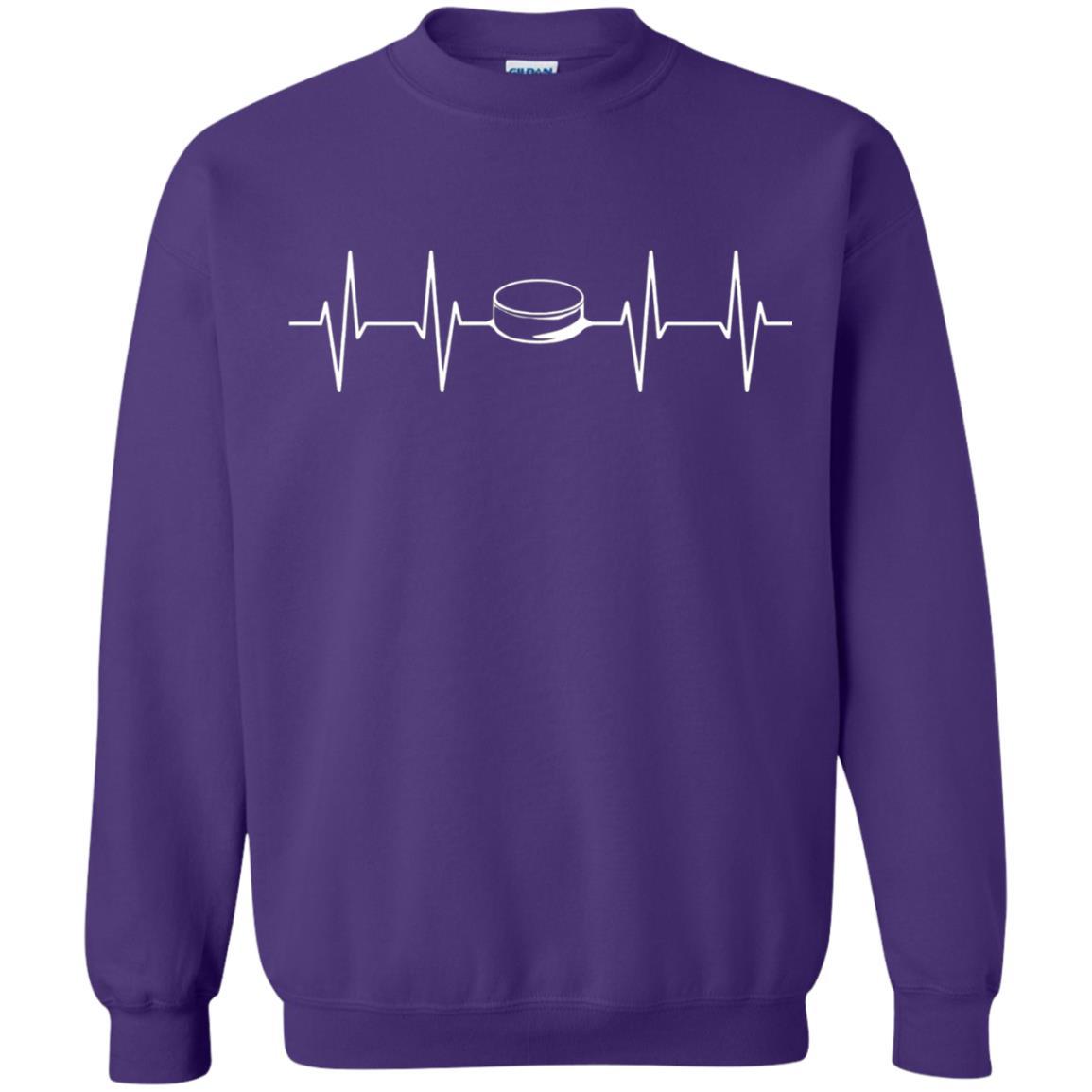 Heartbeat Puck Hockey T-Shirt Purple