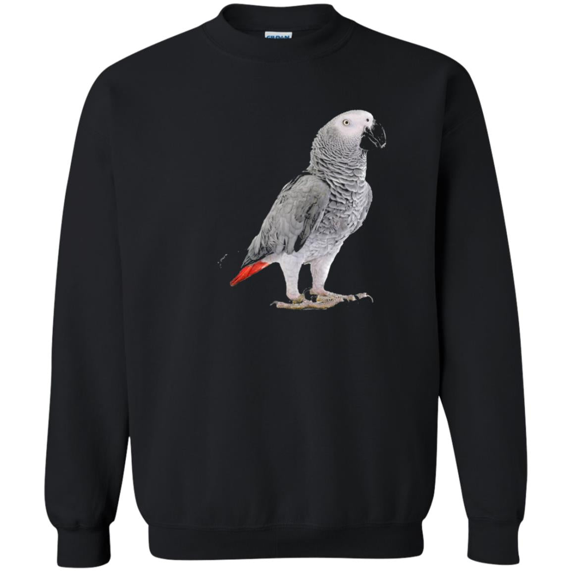Funny African Grey Parrot Bird T-shirt Black