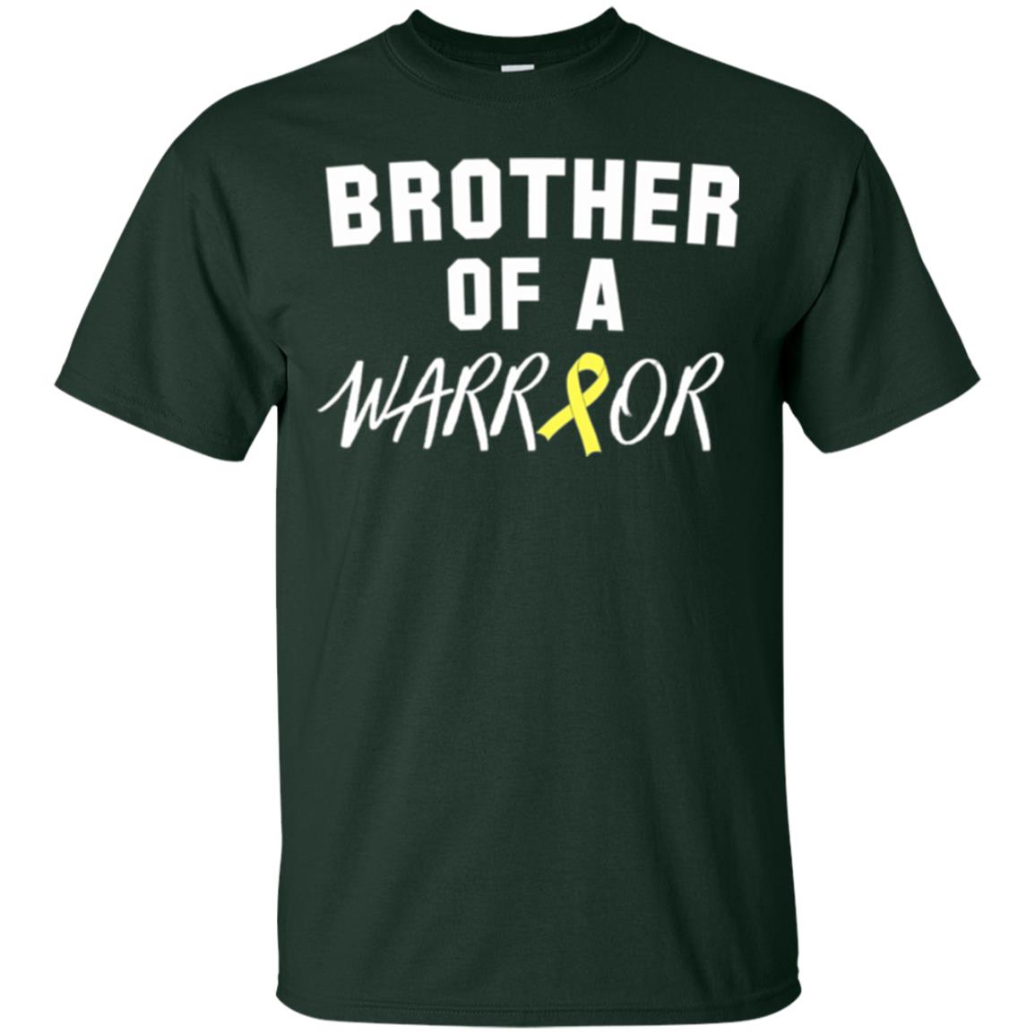 Brother Of A Warrior Childhood Cancer Awareness T-shirt Forest