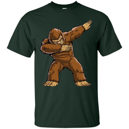Monkey T-shirt Bigfoot Sasquatch Dabbing Forest Green