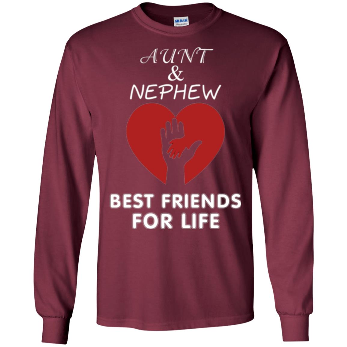 Family T-shirt Aunt And Nephew Best Friends For Life Maroon