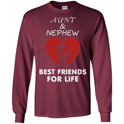 Family T-shirt Aunt And Nephew Best Friends For Life Maroon