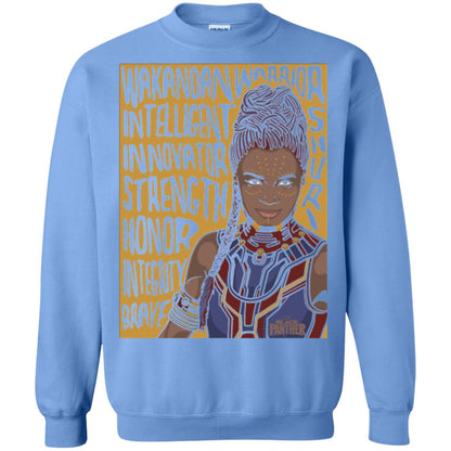 Black Panther Movie Shuri Word Art T-shirt Carolina Blue