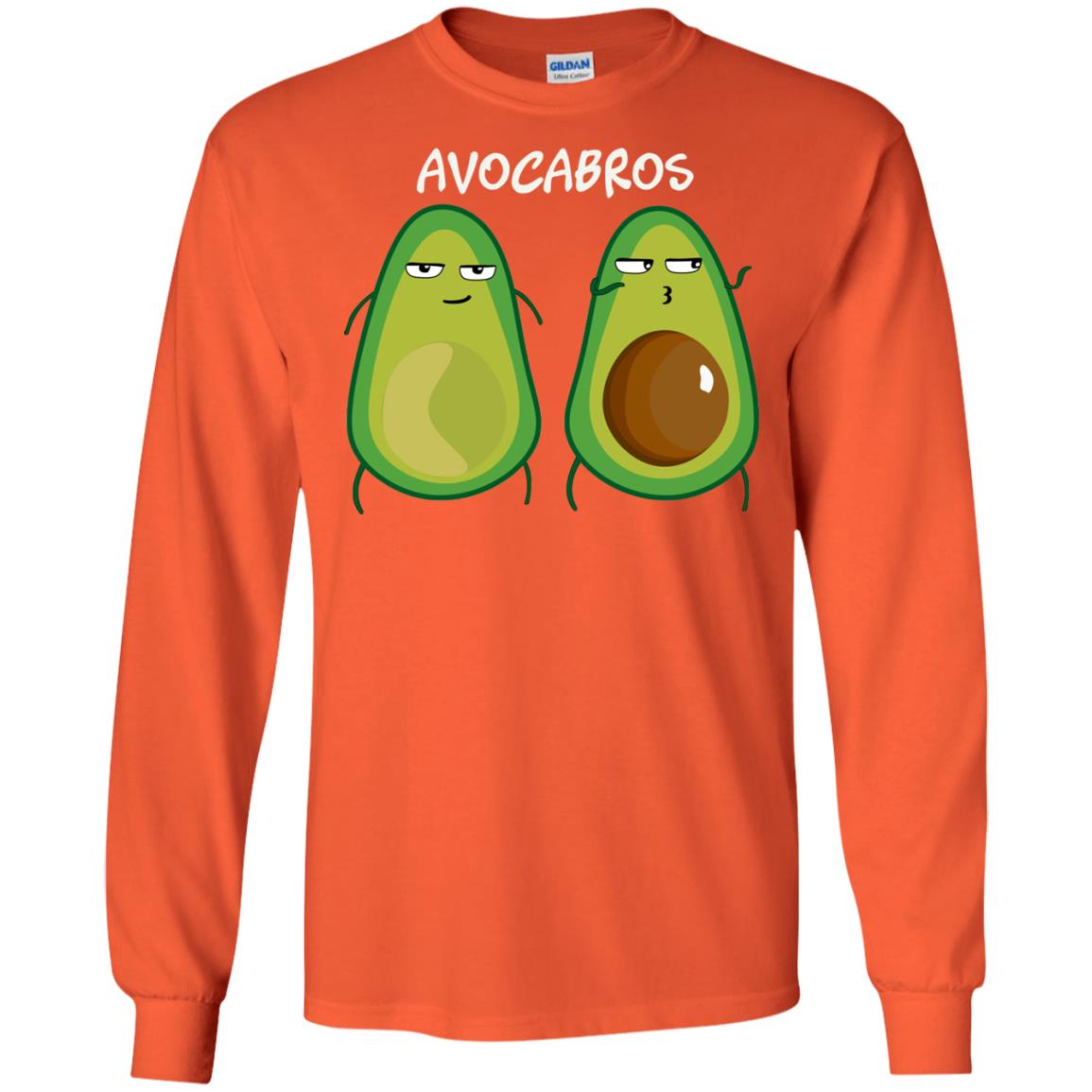 Funny Avocado T-shirt For Bros And Vegans Orange