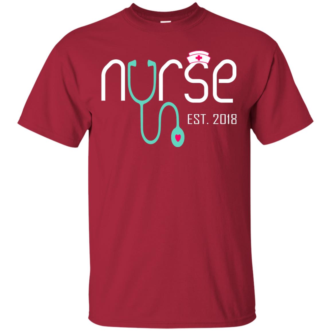 New Nurse Est 2018 T-shirt Nursing School Graduation Cardinal