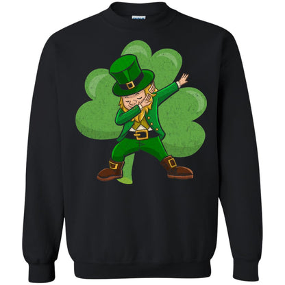 Funny Dabbing Leprechaun Shirt St Patricks Day T-shirt Black