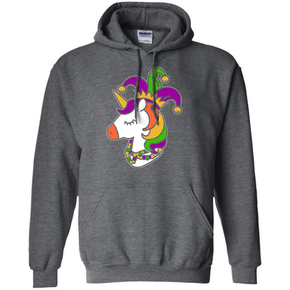 Unicorn Funny Mardi Gras T-shirt Dark Heather