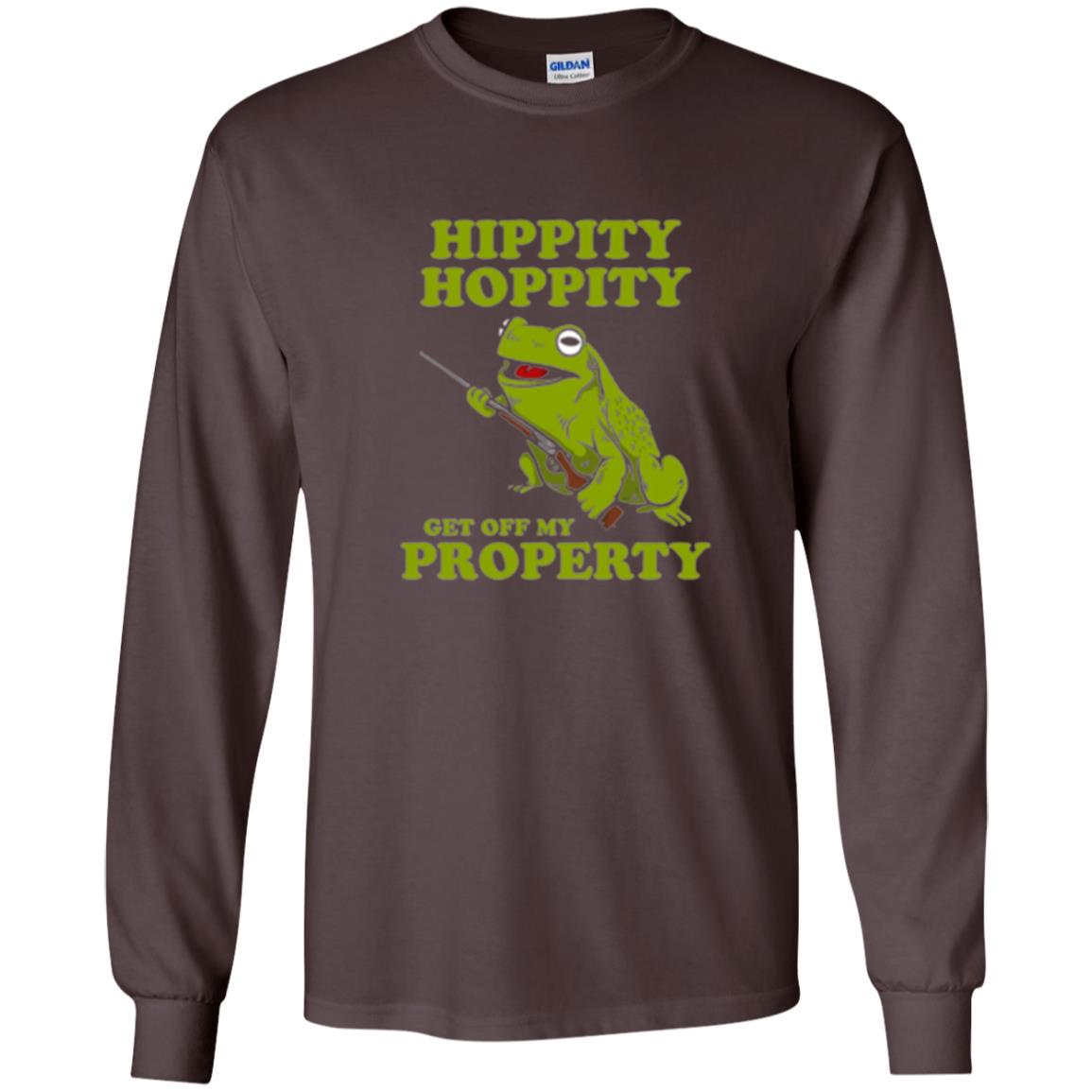 Frog Lover T-shirt Hippity Hoppity Get Off My Property Dark Chocolate