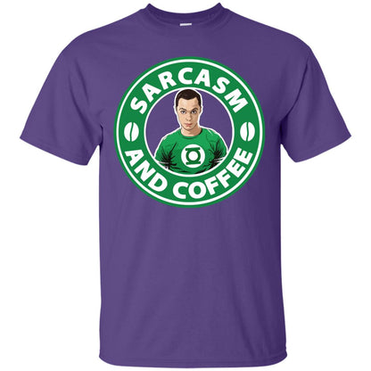 Sarcasm And Coffee T-shirt Purple