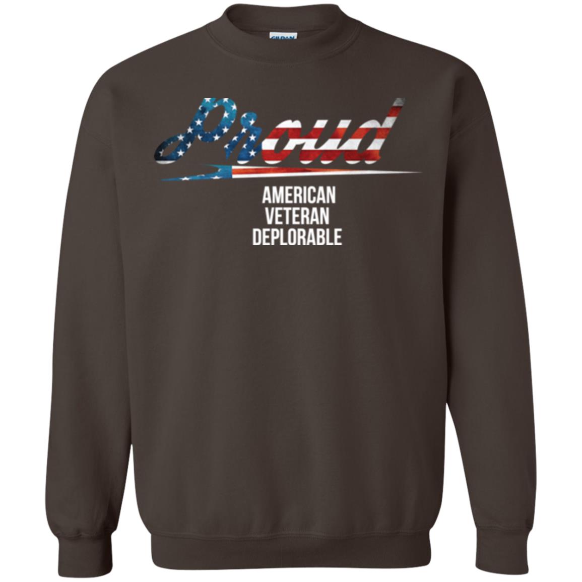 Veteran T-shirt Proud American Veteran Deplorable Dark Chocolate