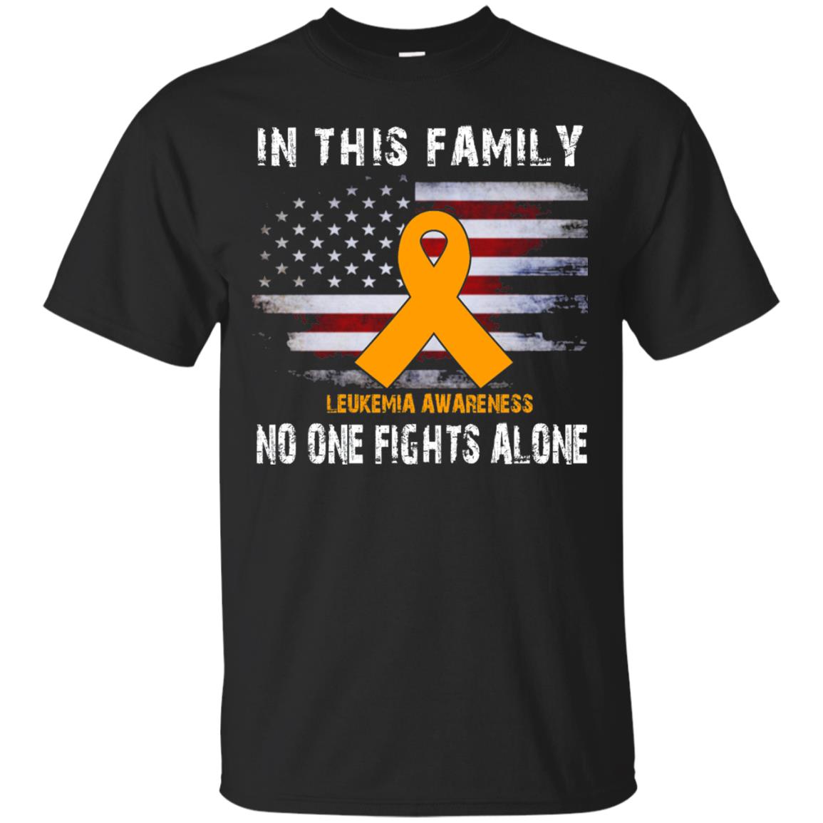 Leukemia Awareness No One Fights Alone Shirt Black