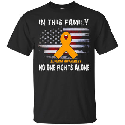 Leukemia Awareness No One Fights Alone Shirt Black