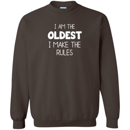 Family T-shirt I'm The Oldest I Make The Rules Dark Chocolate