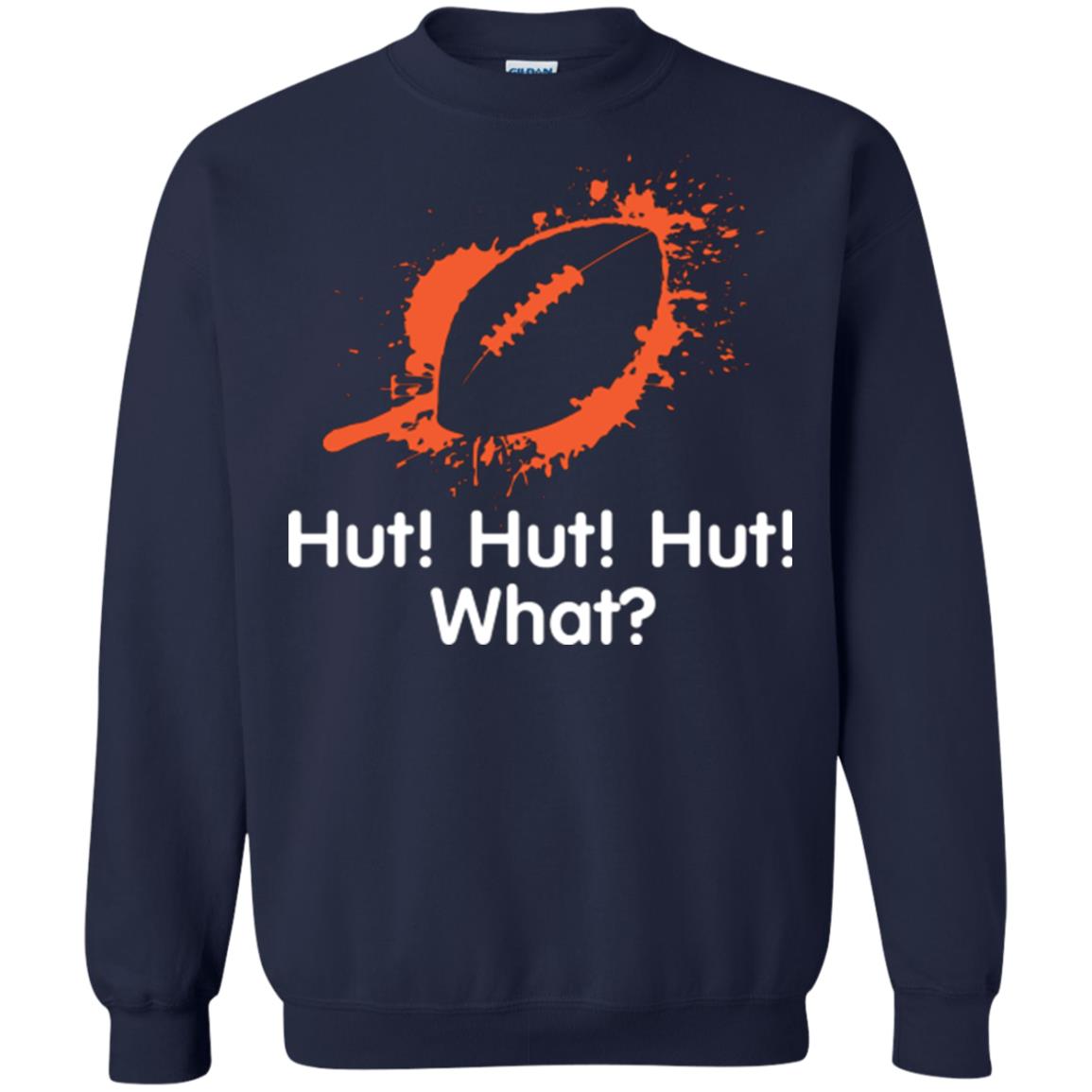 Football Crusher T-shirt Hut Hut Hut What Navy