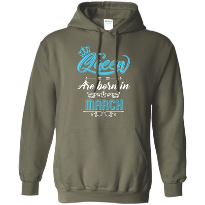 Brithday T-Shirt Queen Are Born In March Military Green