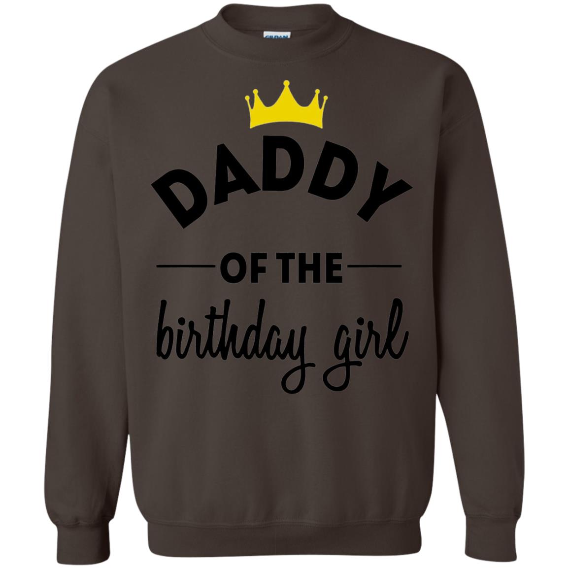 Daddy Of The Birthday Girl Party T-shirt Dark Chocolate