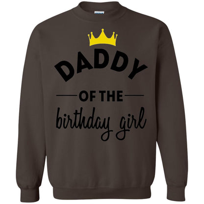 Daddy Of The Birthday Girl Party T-shirt Dark Chocolate