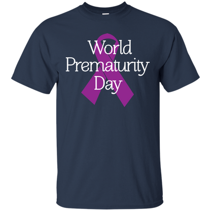Cancer Awareness T-shirt World Prematurity Day T-shirt Navy