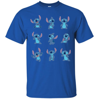 Stitch T-shirt Disney Many Moods Royal