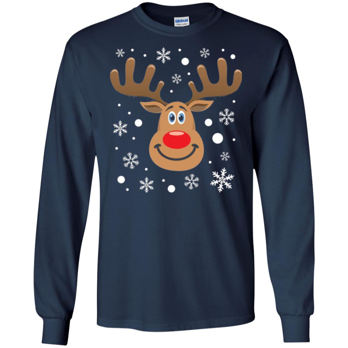 Christmas T-shirt Reindeer Merry Christmas Navy