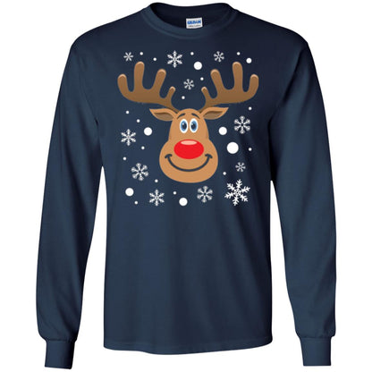 Christmas T-shirt Reindeer Merry Christmas Navy