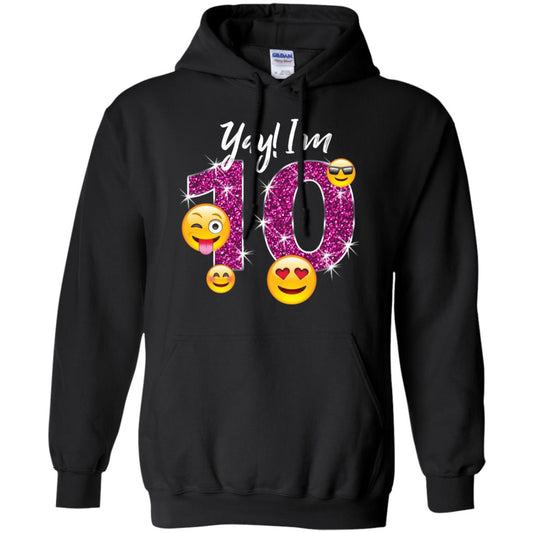 Funny Emoji Birthday 10th Birthday T-shirt Black