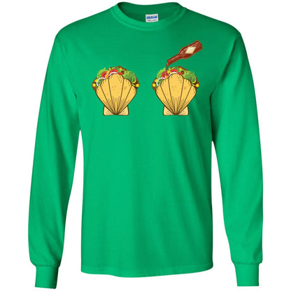 Mermaid Shell T-shirt Taco Bra And Spicy Chili Sauce Irish Green