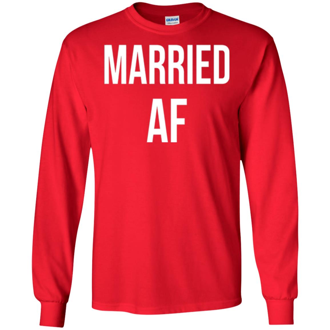 Married Af Funny T-shirt Red