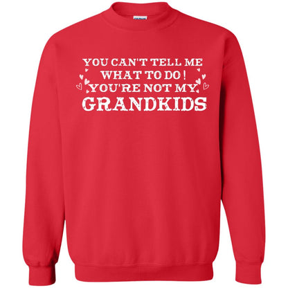 You Can't Tell Me What To Do You're Not My Grandkids Grandparents Gift Shirt Red